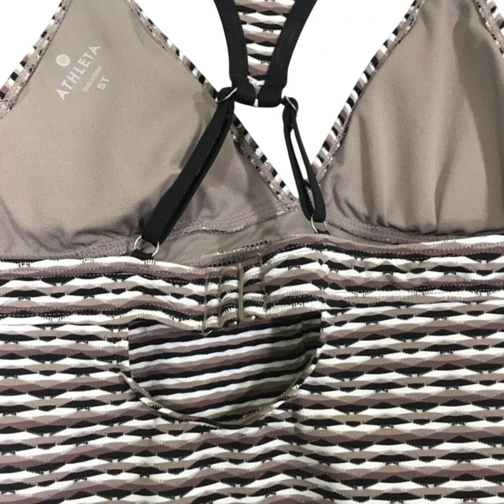 NWT Athleta Waveline Tankifoxt Tankini Top Geometric Small Tall - Picture 10 of 12